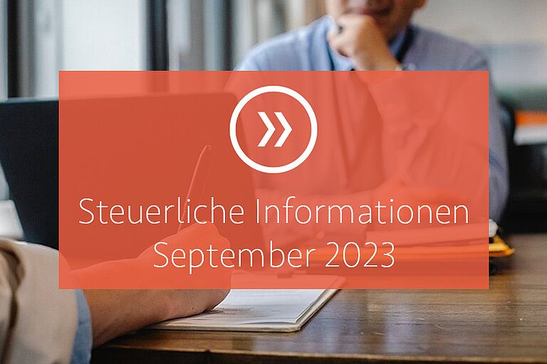 Steuerliche Informationen September 2023