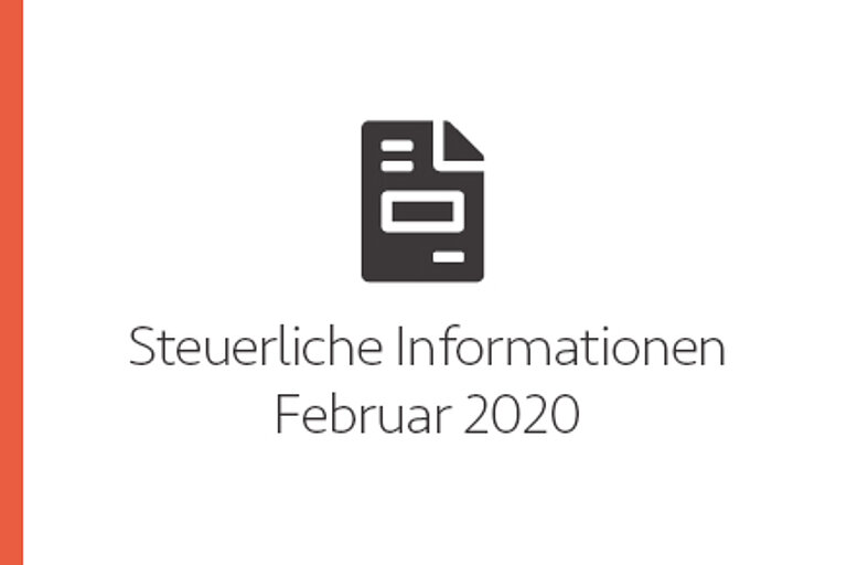 Steuerliche Informationen Februar 2020